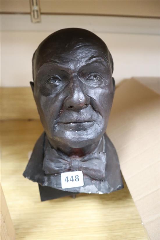 Ian Milner (d. 2020). A plaster bust of Sir Georg Solti (1912-1997)